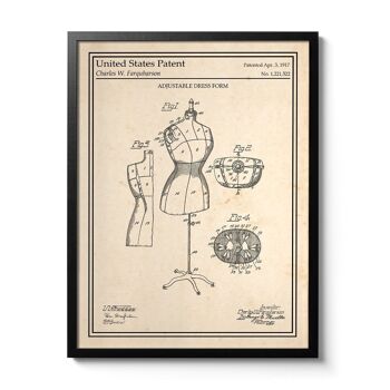 Affiche brevet Mannequin de Couture 1