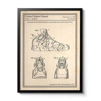 Affiche brevet Nike Air Jordan 1