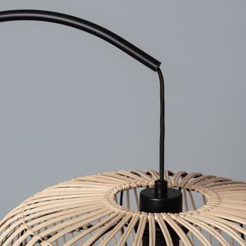 Lampadaire en rotin Lebrel Arawa naturel Ledkia 7