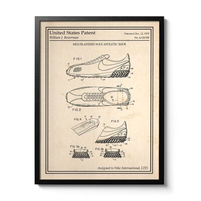 Affiche brevet Nike Cortez