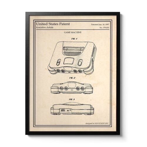 Affiche brevet Nintendo 64