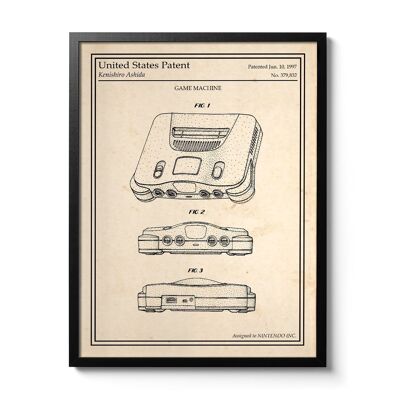 Poster del brevetto del Nintendo 64