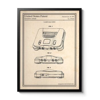 Affiche brevet Nintendo 64 1