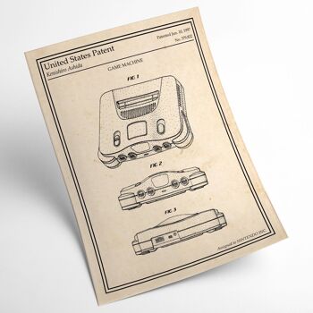 Affiche brevet Nintendo 64 2