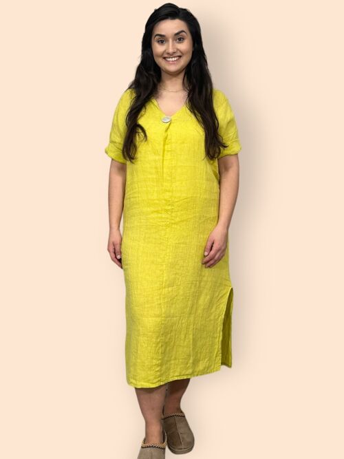 Eco-Friendly Sustainable Pure Linen Midaxi Dress