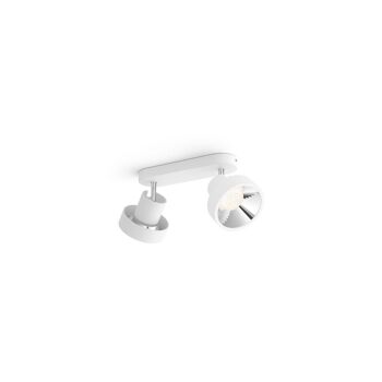 Plafonnier LED Ledkia 2 Spots Bukko 2x4.3W Blanc 1