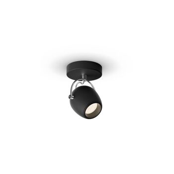 Plafonnier LED Ledkia 1 Spot Rivano 4.3W Noir 1