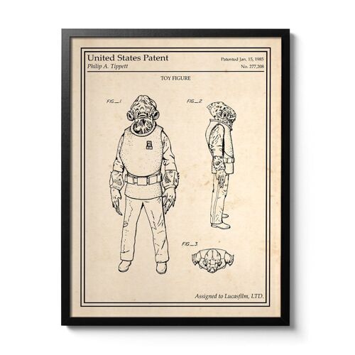 Affiche brevet Star Wars - Amiral Ackbar