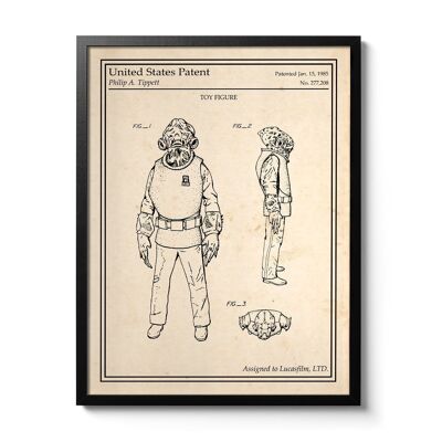 Poster del brevetto di Star Wars: Ammiraglio Ackbar