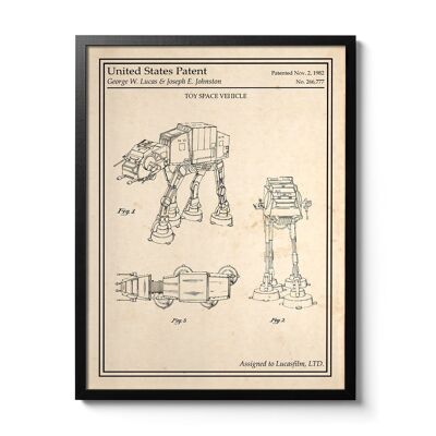 Póster de patente de Star Wars - AT-AT Imperial Walker