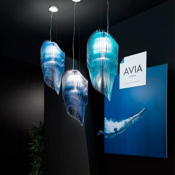 Lampe à suspension turquoise Ledkia SLAMP édition Avia 3