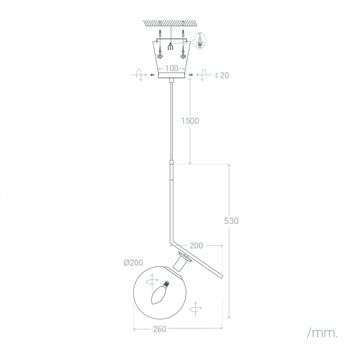 Lampe à suspension Ledkia Gold Moonlight en métal et verre 2