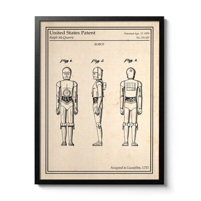 Poster del brevetto di Star Wars - C-3PO