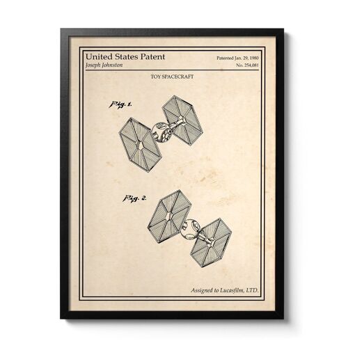 Affiche brevet Star Wars - Chasseur Tie
