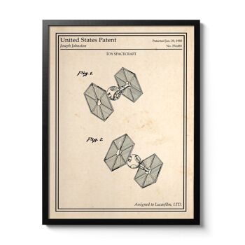 Affiche brevet Star Wars - Chasseur Tie 1