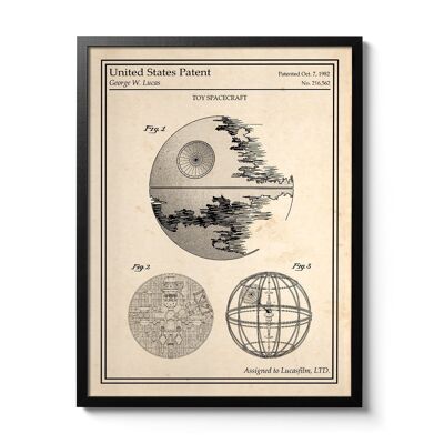 Star Wars patent poster - Black Star