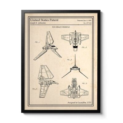 Poster del brevetto di Star Wars - Lambda Shuttle