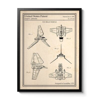 Star Wars-Patentplakat - Lambda Shuttle