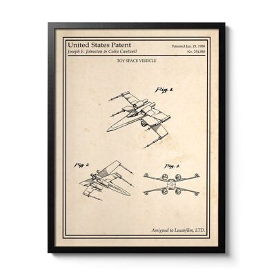Star Wars patent poster - X-Wing