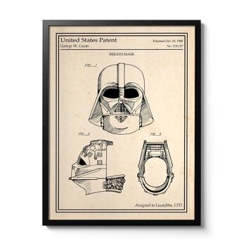 Affiche brevet Star Wars -Dark Vador 1