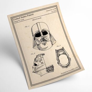 Affiche brevet Star Wars -Dark Vador 2