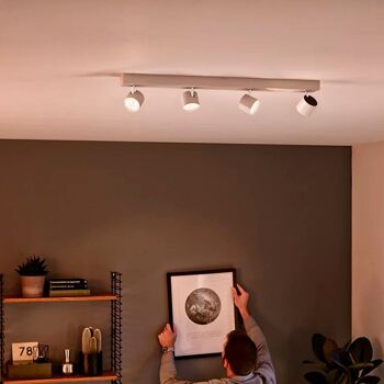 Plafonnier LED Ledkia WarmGlow Dimmable 4 Spots 4x4.5W Étoile Blanc 6