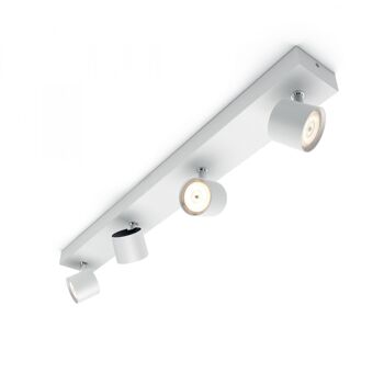 Plafonnier LED Ledkia WarmGlow Dimmable 4 Spots 4x4.5W Étoile Blanc 8