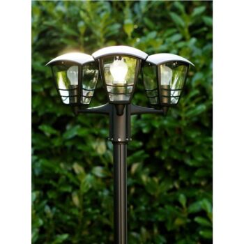 Ledkia Lampadaire Extérieur Pied Surface 184cm Creek Noir 2