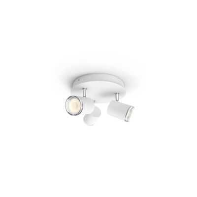 Ledkia White Ambiance 3xGU10 Circular Hue Adore Selectable Ceiling Lamp (Warm-Neutral-Cold)
