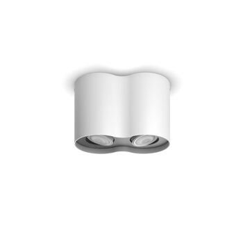 Plafonnier Ledkia White Ambiance Double Hue Pillar Blanc 1