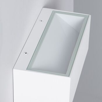 Ledkia Applique Extérieure LED 18W Aluminium Double Face Éclairage CCT Sélectionnable Gropius Blanc 3