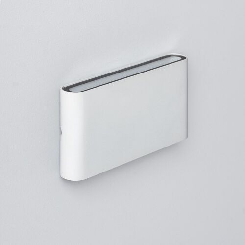 Ledkia Aplique de Pared Exterior LED 12W Aluminio Rectangular Iluminación Doble Cara Luming Blanco Blanco Cálido 2700K