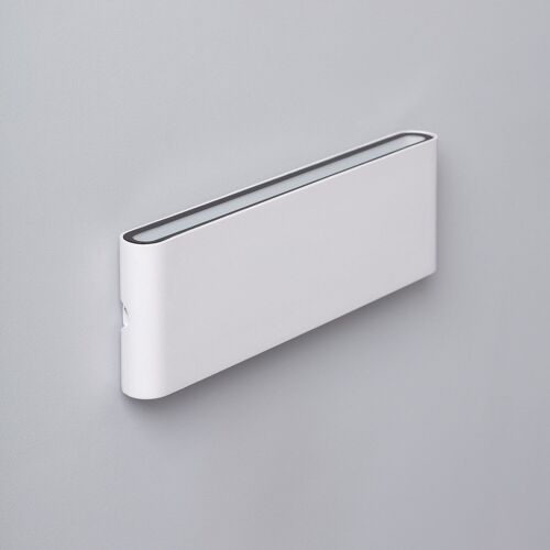 Ledkia Aplique de Pared Exterior LED 20W Aluminio Rectangular Iluminación Doble Cara Luming Blanco Blanco Cálido 2700K