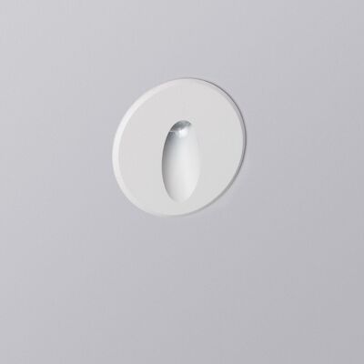 Ledkia Outdoor Beacon LED 3W Recessed Wall Circular White Oval Wabi Warm White 2700K