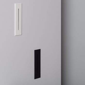 Ledkia Balise Extérieure LED 3W Encastrable Mural Rectangulaire Noir Linéaire Wabi Blanc Chaud 2700K 7