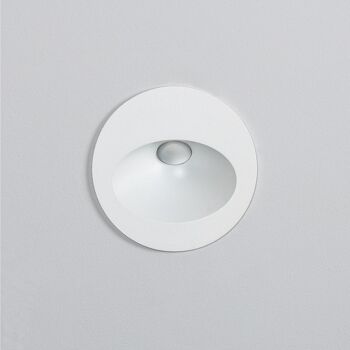 Ledkia Balise Extérieure LED 3W Encastrable Circulaire Mural Blanc Coney Blanc Neutre 4000K 2