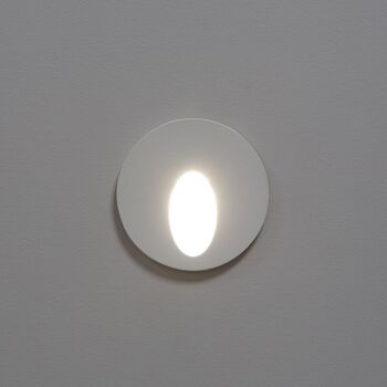 Ledkia Balise Extérieure LED 3W Encastrable Circulaire Mural Blanc Chaudière Blanc Neutre 4000K 2