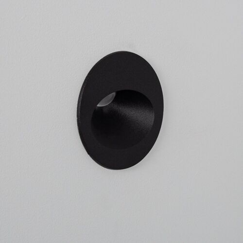 Ledkia Baliza Exterior LED 2W Empotrable Pared Circular Negro Coney Blanco Neutro 4000K