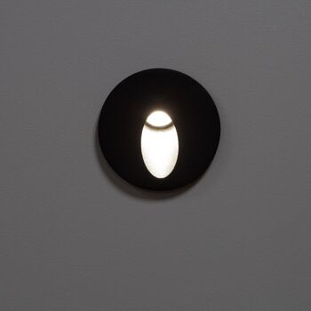 Ledkia Balise Extérieure LED 3W Encastrable Circulaire Mural Gris Chaudière Blanc Neutre 4000K 2