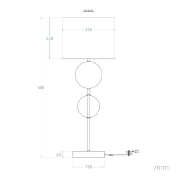 Ledkia Lampe de Table Métal Palice Blanc 2