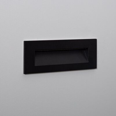 Ledkia Baliza Exterior LED 6W Empotrable Pared Rectangular Negro Groult Blanco Neutro 4000K