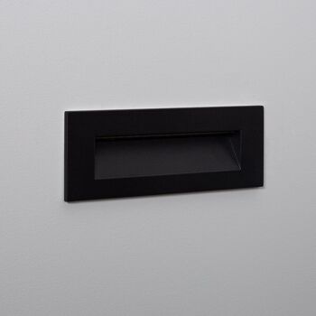 Ledkia Balise Extérieure LED 6W Encastrable Rectangulaire Mural Noir Groult Blanc Neutre 4000K 1