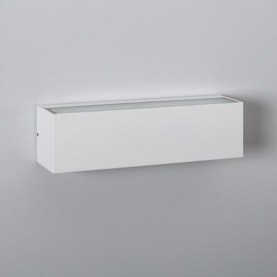 Ledkia LED-Außenwandleuchte, 10 W, doppelseitige Beleuchtung, rechteckig, weiß, Lena, warmweiß 2700 K