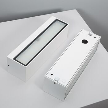 Ledkia Applique Extérieure LED 10W Éclairage Double Face Rectangulaire Blanc Lena Blanc Chaud 2700K 5