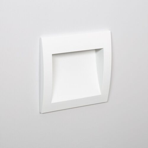 Ledkia Baliza Exterior LED 4W Empotrable Pared Cuadrado Blanco Natt Blanco Cálido 2700K