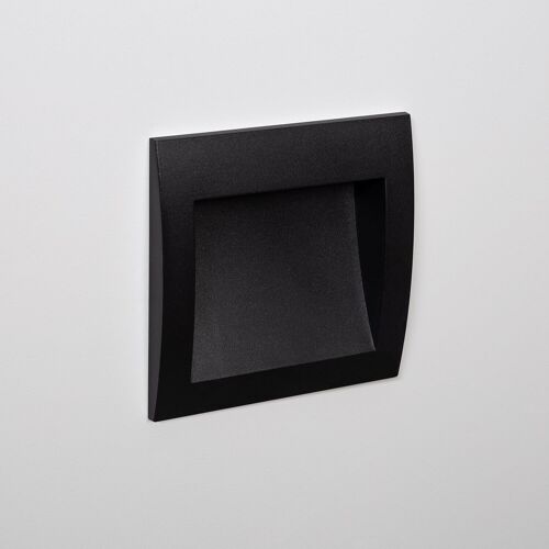 Ledkia Baliza Exterior LED 4W Empotrable Pared Cuadrado Negro Natt Blanco Neutro 4000K