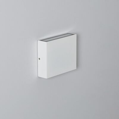 LED-Außenwandleuchte Ledkia, 6 W, doppelseitige Beleuchtung, quadratisch, Weiß, Kaysa, Warmweiß 2700 K