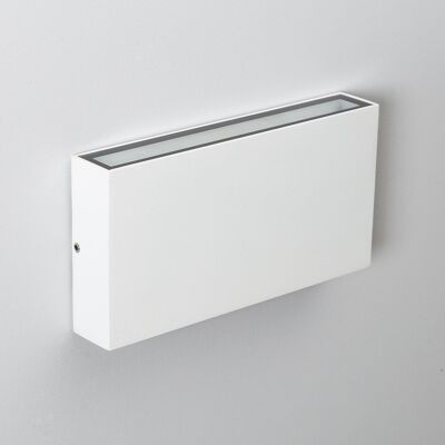 Ledkia Aplique de Pared Exterior LED 10W Iluminación Doble Cara Rectangular Blanco Kaira Blanco Neutro 4000K