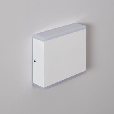 Ledkia Lampada da Parete per Esterni LED 6W Bifacciale Illuminazione Quadrata Bianco Orus Bianco Caldo 2700K