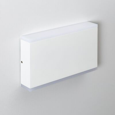 Ledkia LED Outdoor Wall Light 10W Double Sided Lighting Rectangular White Hera Warm White 2700K